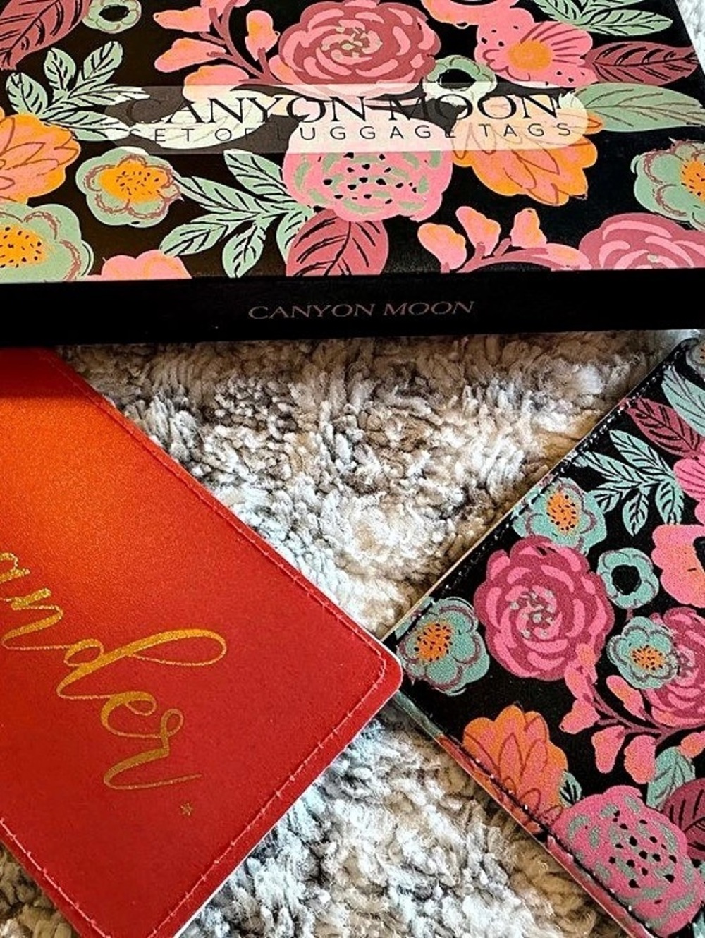 NEW Canyon Moon Wander Floral Luggage Tags Set of 2 Travel